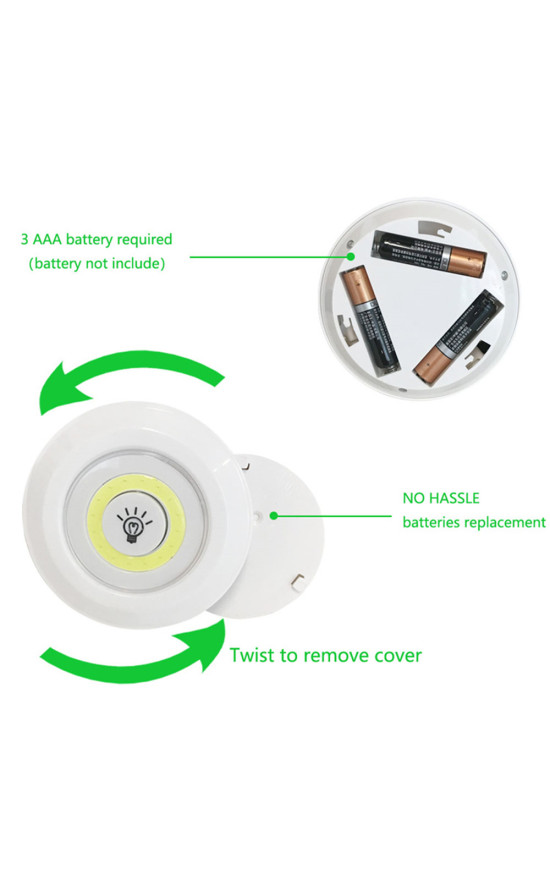 Интелигентна лед лампа с дистанционо Smart Led. Двойно лепеща подложка Може да работи на батерии Интелигентна лед лампа с дистанционо Smart Led. Двойно лепеща подложка Може да работи на батерии
